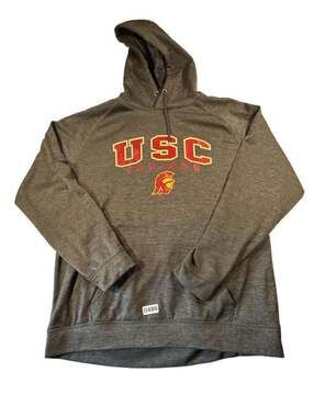 Colosseum USC Trojans Hoodie Size XXL Gray Collegiate Pullover